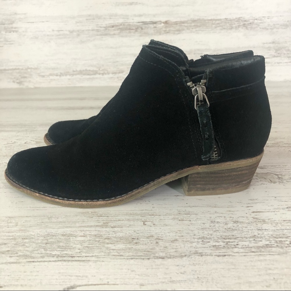 STEVE MADDEN Tobii Black Suede Zippered Ankle Boots 6 - Picture 5 of 12